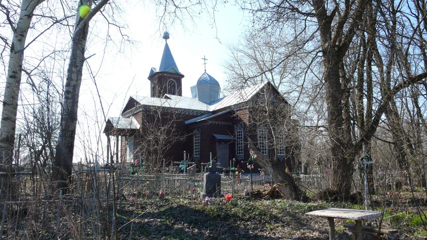 Дерев'яна козацька церква у с. Мала Березанка Згурівського району.